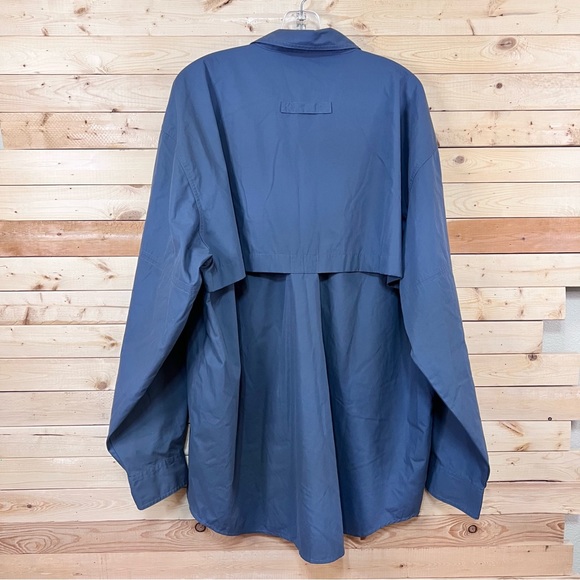 L.L. Bean Buzz Off Insect Shield Gray Button Up light weight Jacket size XXL Reg - Picture 5 of 14